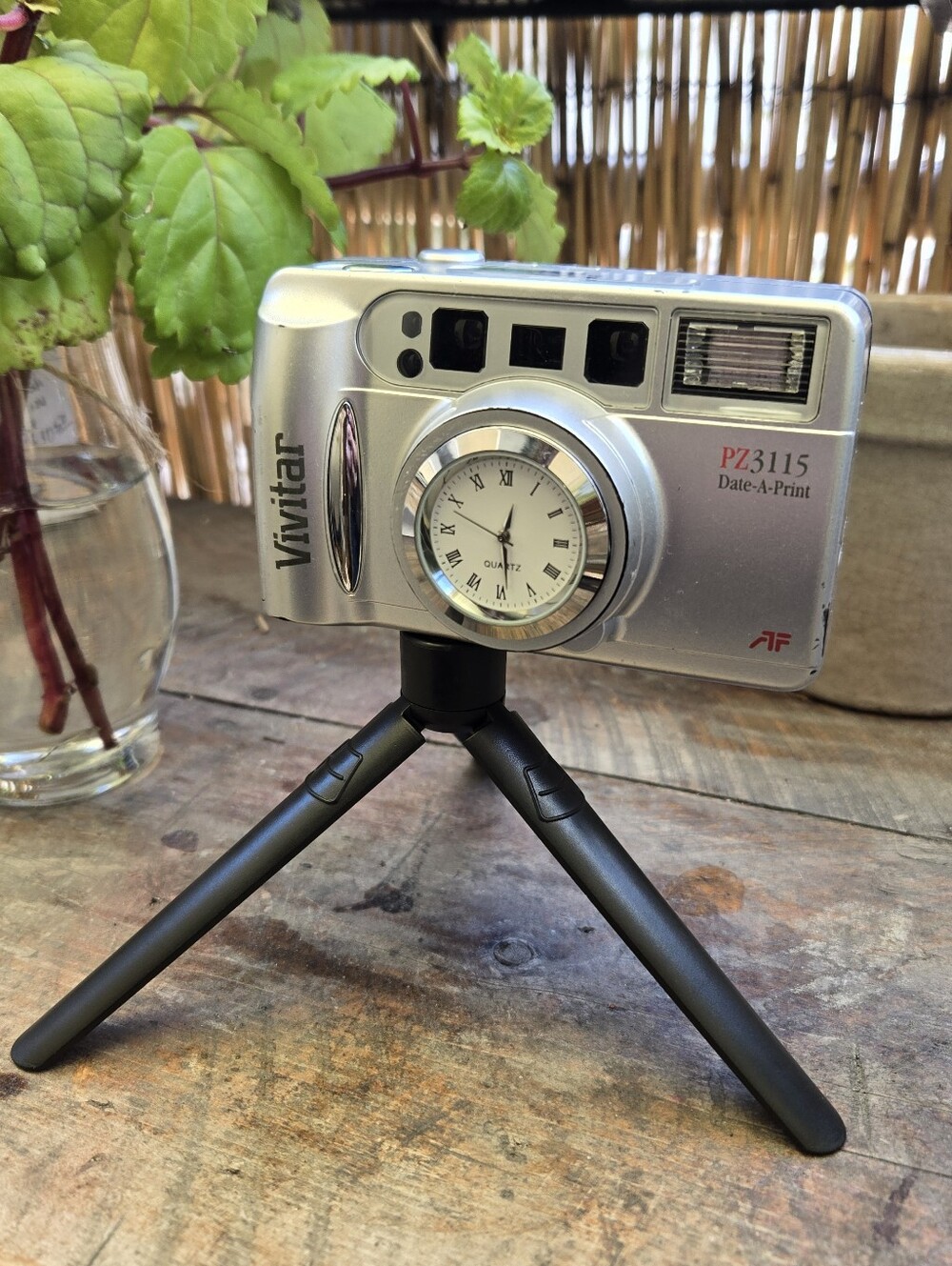 Converted Upcycled Camera Desk Clock...